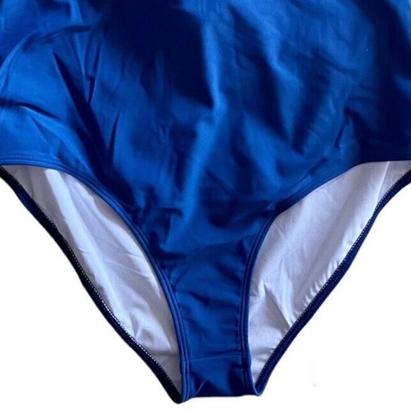 Paper London Inagua Swimsuit One Piece  Color Pure Shores Halter Tie Back Size M - Picture 5 of 6